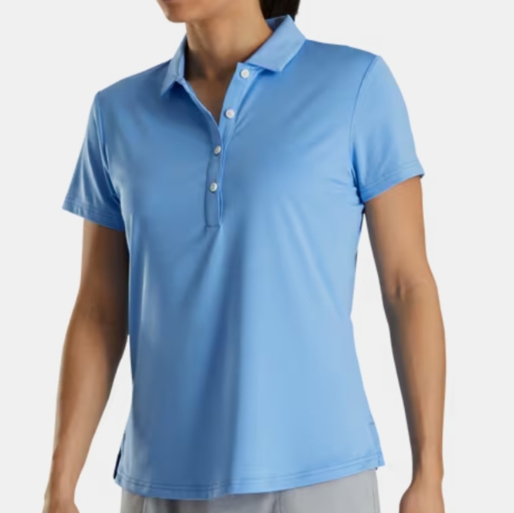 Foot Joy women's blue short sleeved polo golf short -size small